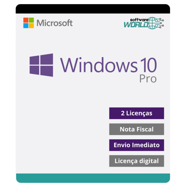 Pack 2x Windows 10 Pro OEM 32/64 Bits - Licença Digital