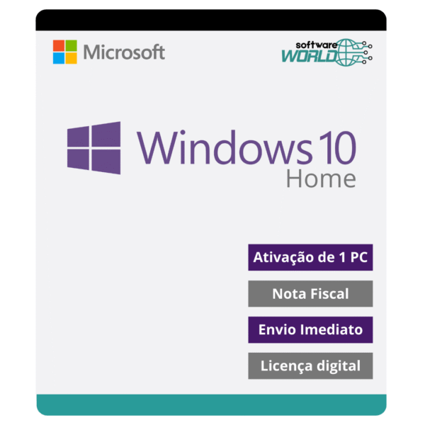 Windows 10 Home OEM 32/64 Bits – Licença Digital
