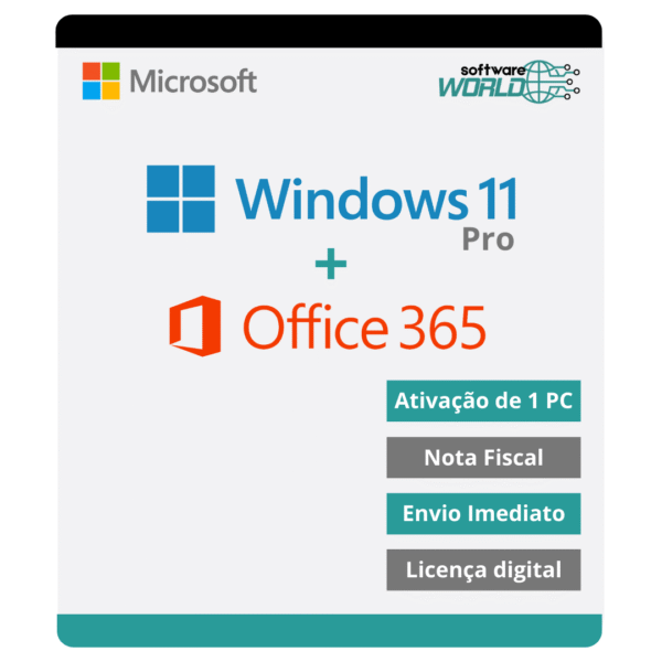 Pack Licença Windows 11 Pro + Conta de Acesso Office 365
