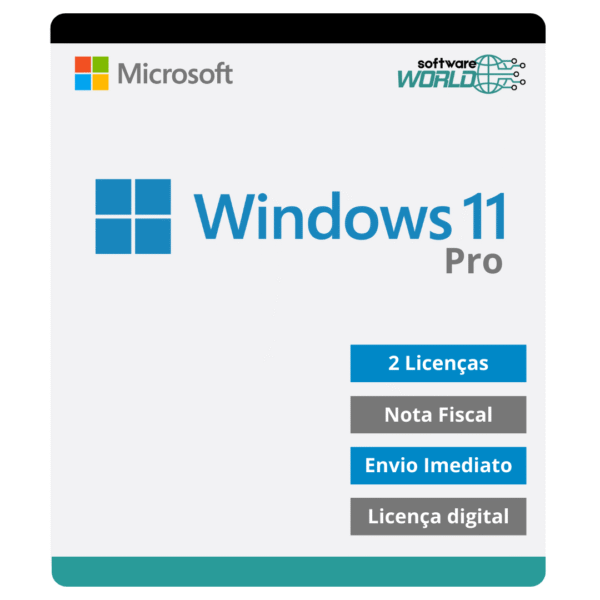 Pack 2x Windows 11 Pro OEM 32/64 Bits - Licença Digital