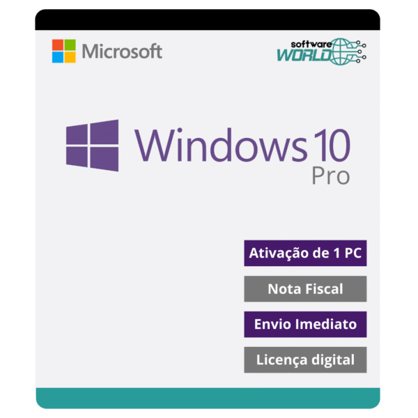 Windows 10 Pro OEM 32/64 Bits - Licença Digital